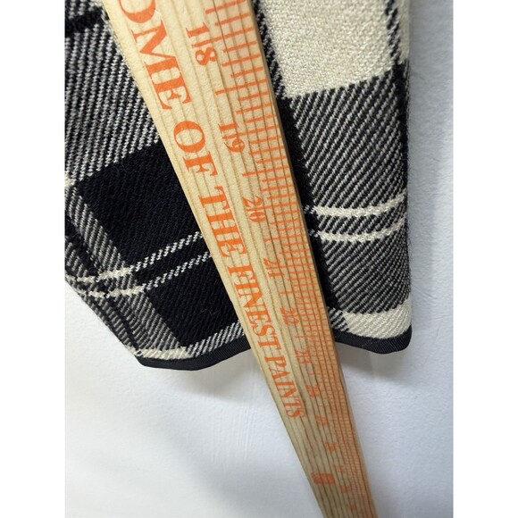 Talbots Vintage Wool Blazer Jacket Gold Pearl Button Boucle Plaid Black USA 12 - Picture 10 of 16